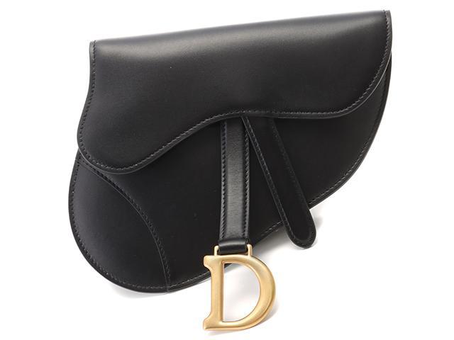 超目玉枠】 Dior ディオール サドルフラットベルトポーチ ブラック