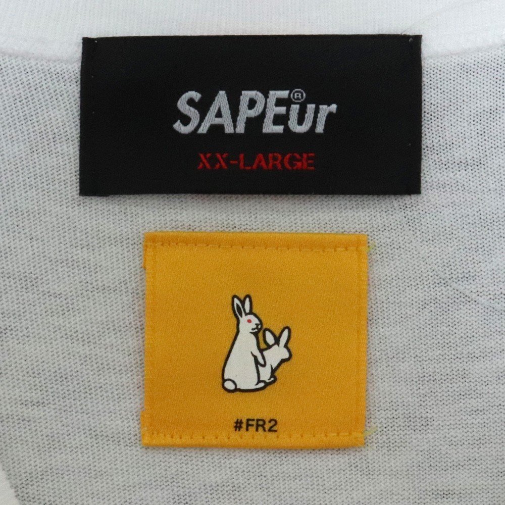 SAPEur × FR2 ロッドマン プリントTシャツ 2XLサイズ ホワイト サプール エフアールツー 半袖カットソー_画像3
