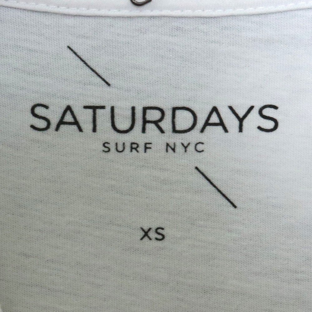 SATURDAYS SURF NYC ビッグプリントTシャツ XSサイズ ホワイト BBM-6415-B サタデーズサーフニューヨーク 半袖カットソー_画像3