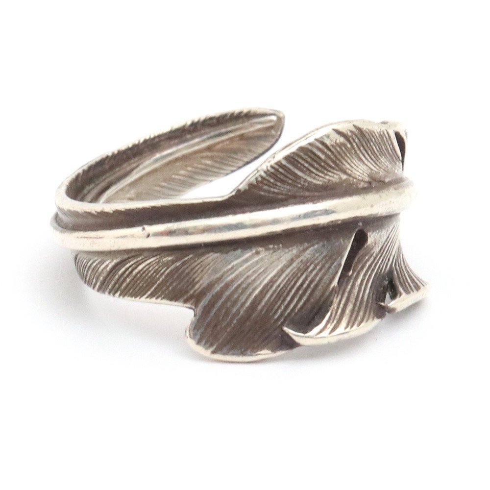 9号 LARRY SMITH EAGLE HEAD FEATHER RING シルバー ラリースミス