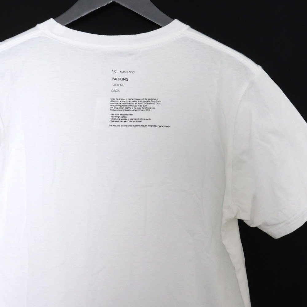 THE PARK・ING GINZA ロゴTシャツ Sサイズ ホワイト PRM-1600-A ザ パーキングギンザ 半袖カットソー logo tee_画像3