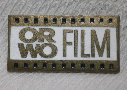 ドイツ★ORWO FILM★金属製ピンバッジ★アンティーク カメラ オルヴォ フィルム グッズ VINTAGE GERMANY 社員用 記章 社章_画像1