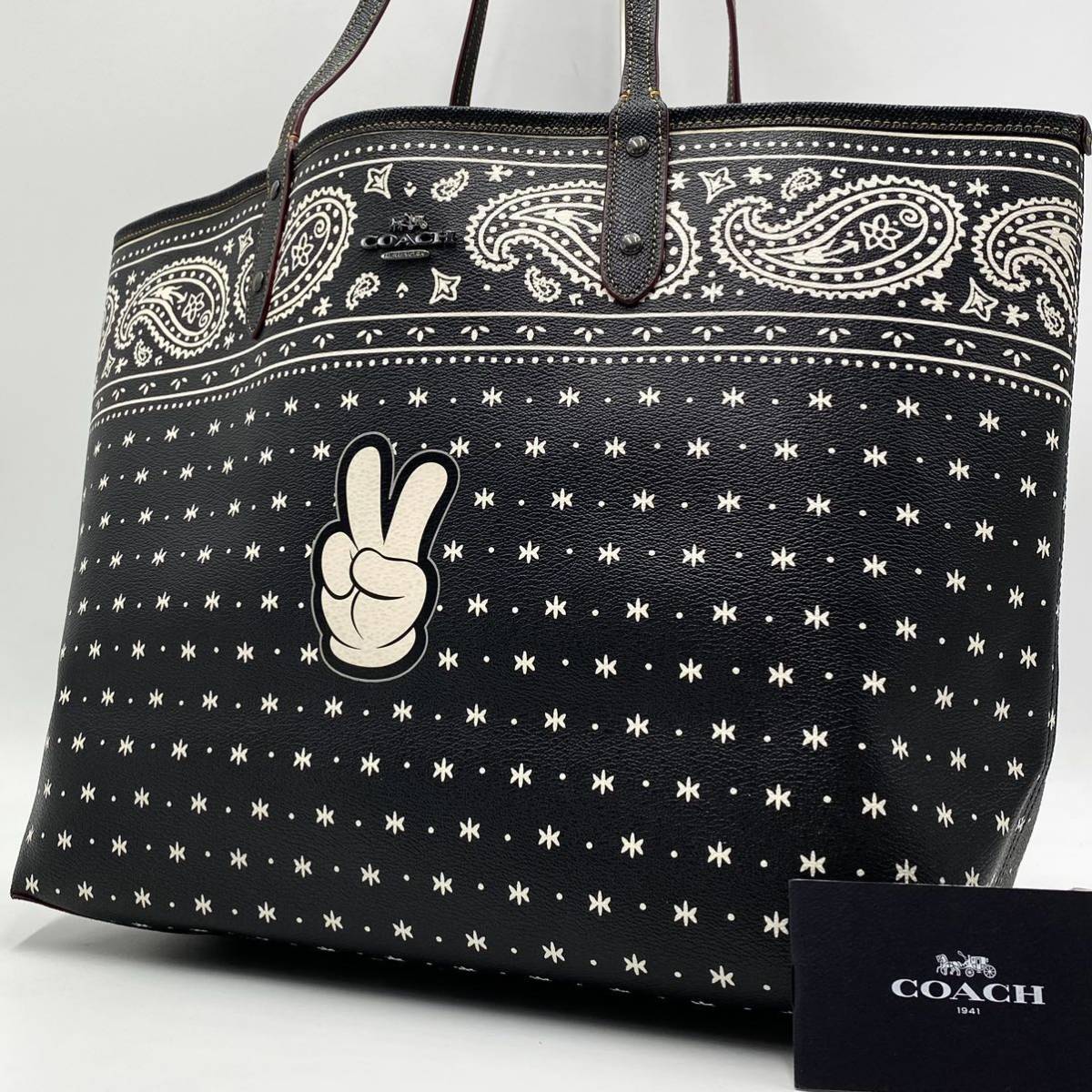 1円~【未使用級】入手困難品コーチCOACH ディズニーコラボトート