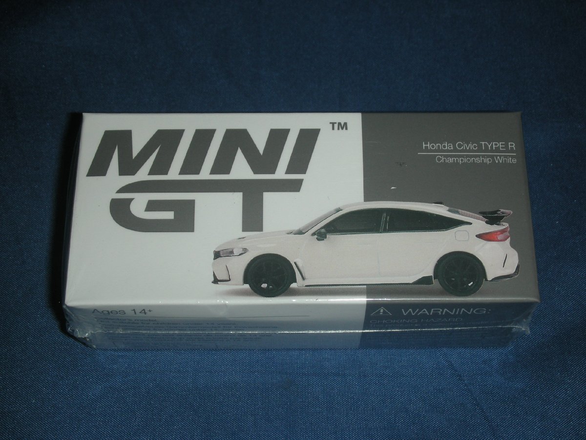 MINI GT 1/64 ホンダ シビック Type R 2023 チャンピオンシップホワイト (右ハンドル) 完成品_画像1