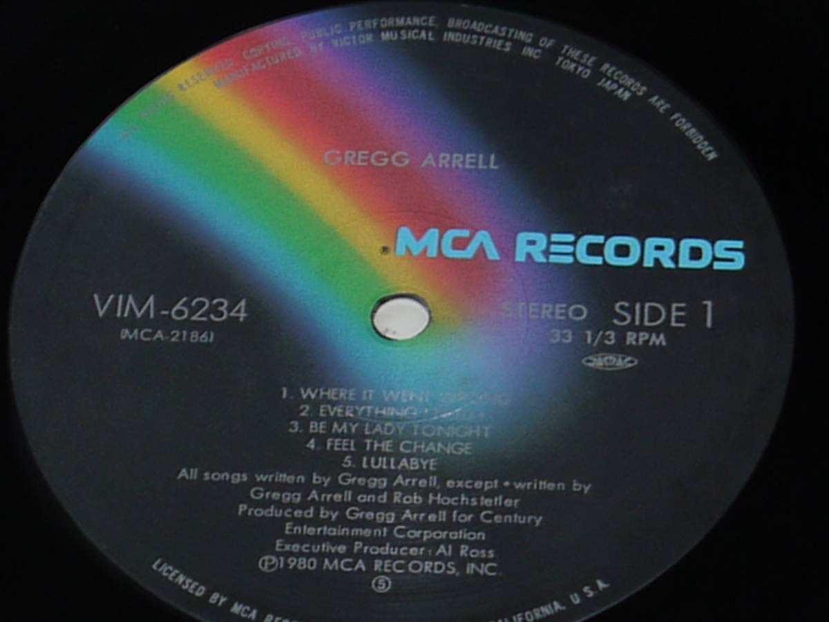 LP レコード　GREGG ARRELL / GREGG ARRELL　現状_画像6