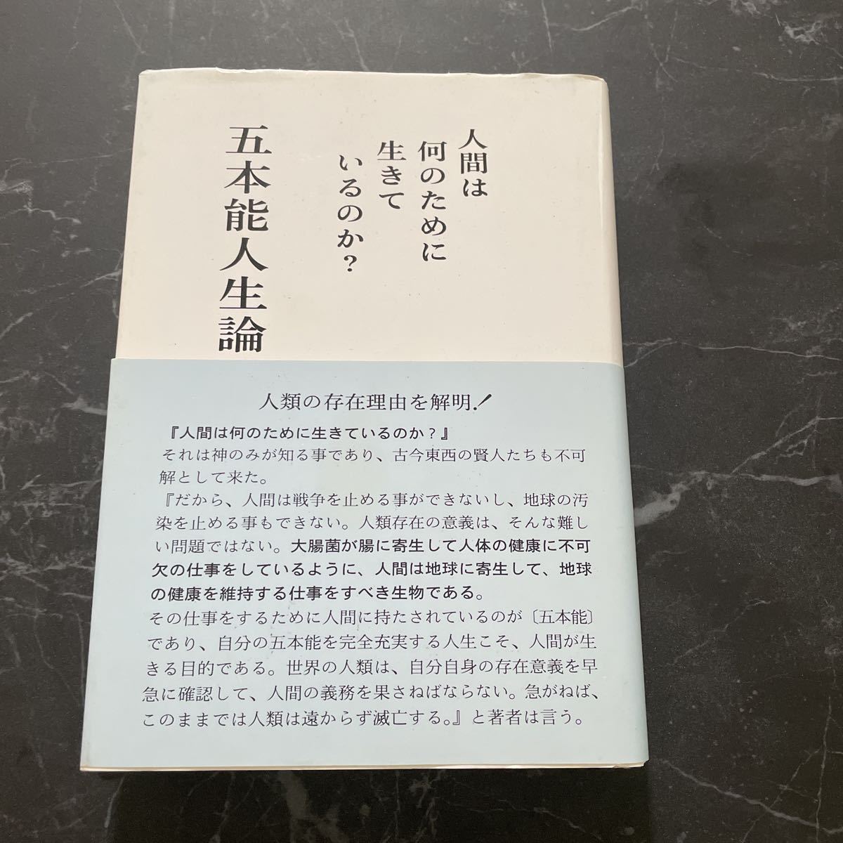 ●帯付き●五本能人生論 人間は何のために生きているのか？ 直江昶 平成8年 1996年 薬師堂/哲学/思想/信仰/具体的解明/生命本能/安楽★5833_画像1