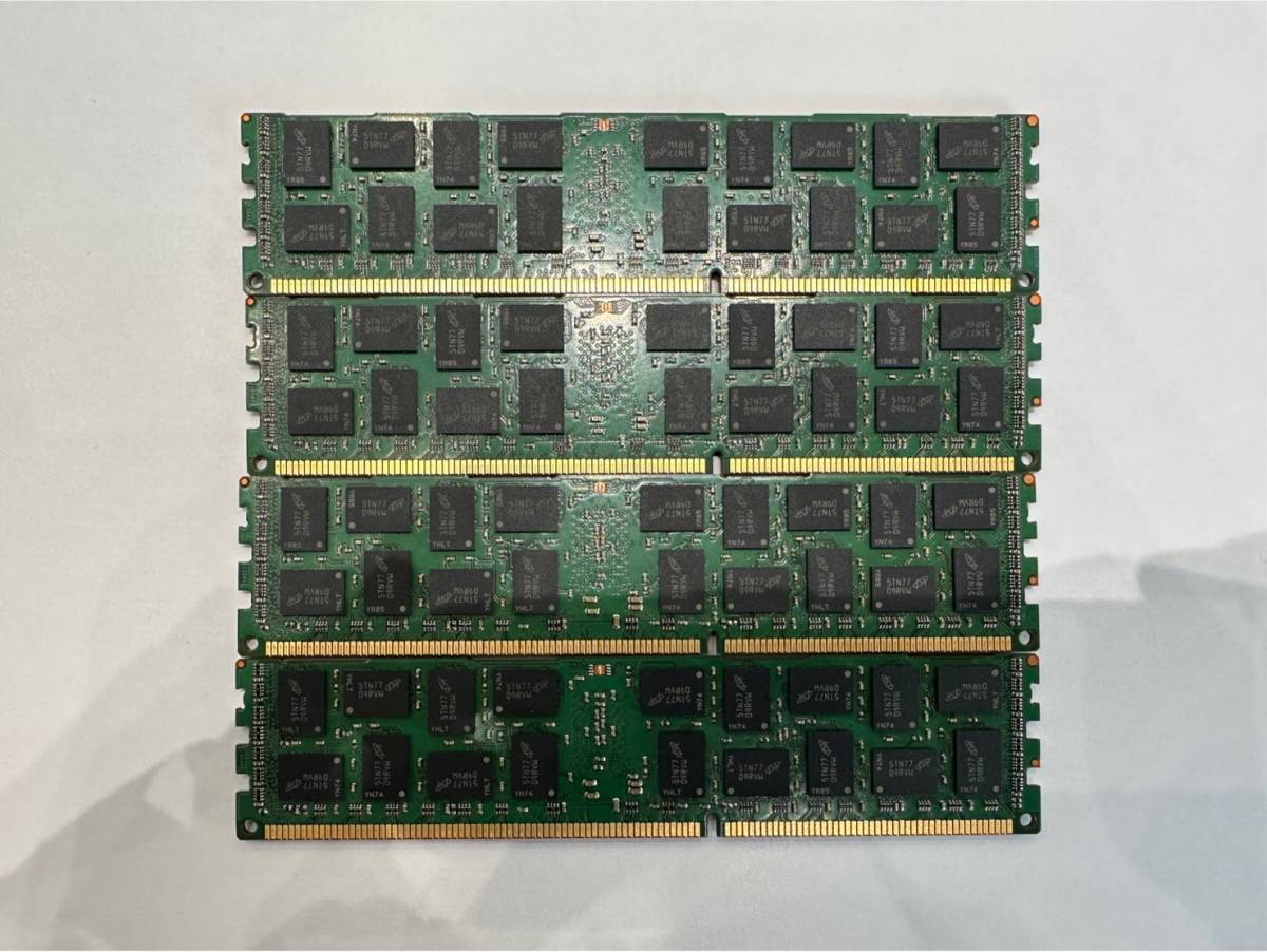 【Micron】 DDR3L-1333 PC3L-12800R ECC REG RDIMM Registered 16GB 4枚組 合計64GB 16G 64G サーバー用_画像3