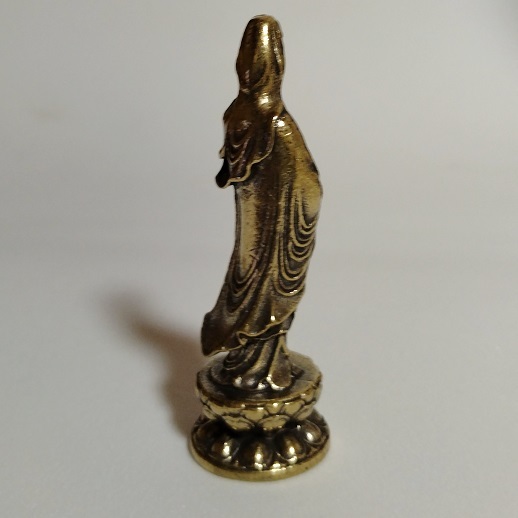 観音菩薩　仏像　真鍮　アンティーク　置物　お守り　約5ｃｍ　2体セット