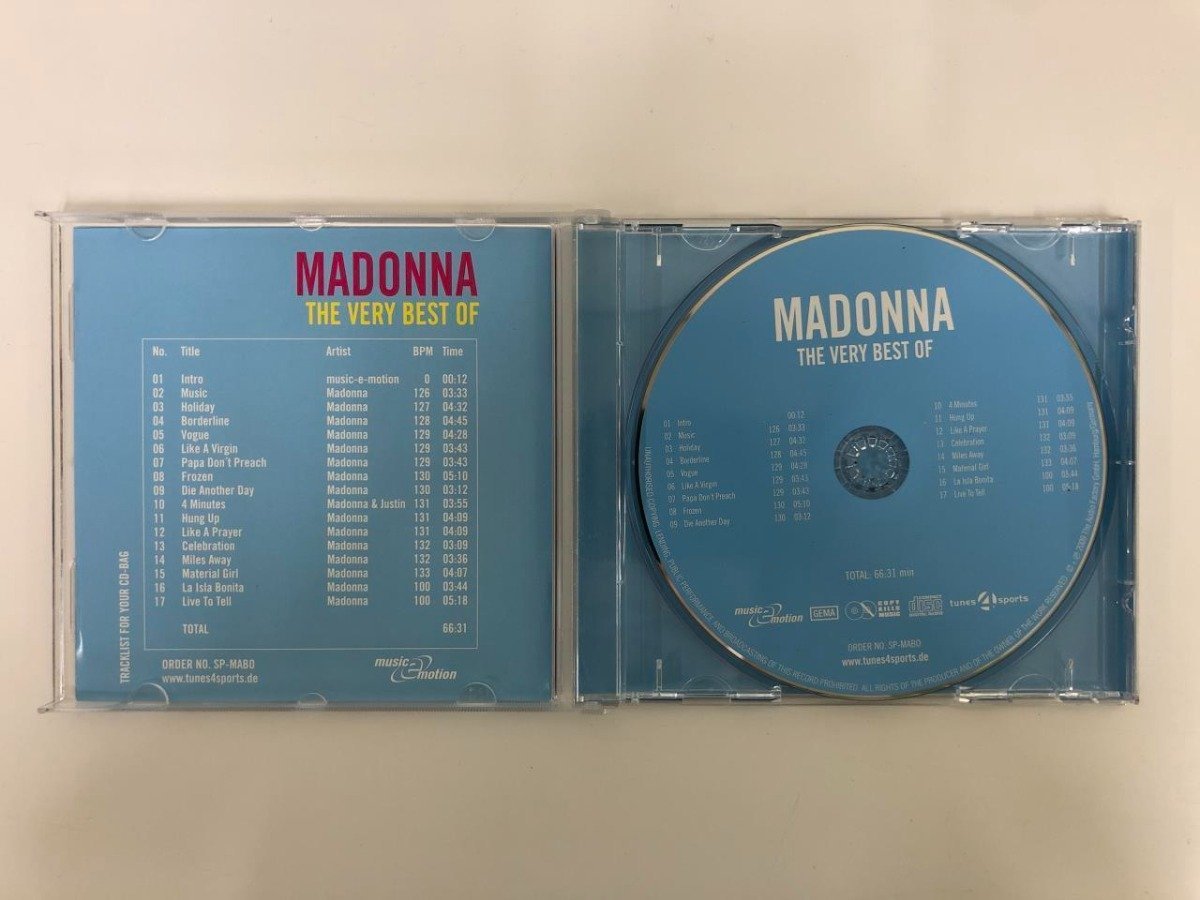 ★　【CD Madonna The very best of music-e-motion 2009年】143-02308_画像2