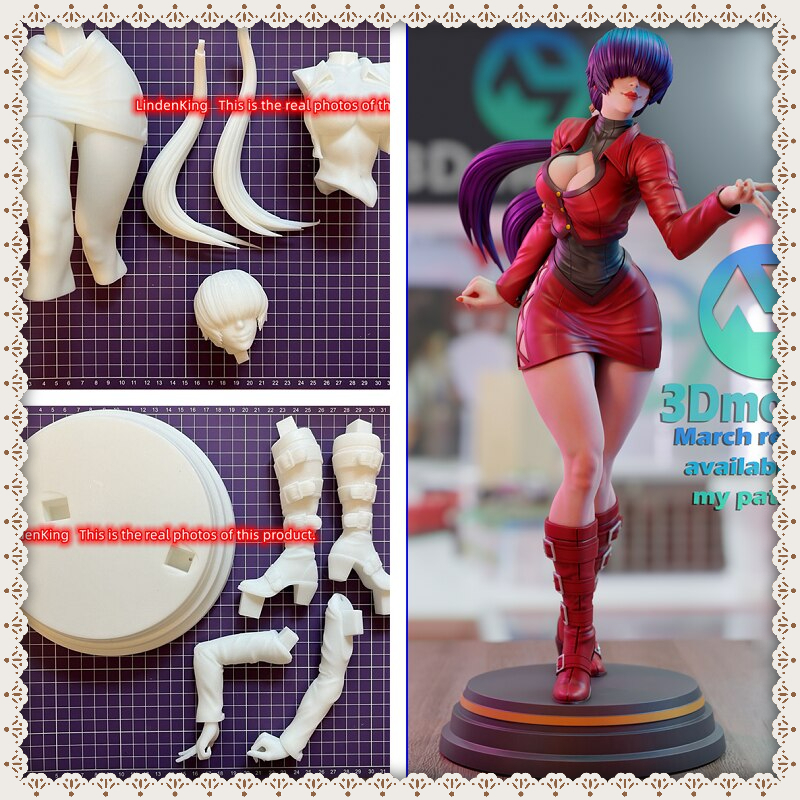 【限定価格！！今がチャンス！】30cm シェルミー KOF ザ・キング・オブ・ファイターズ 樹脂 レジン ガレキ ガレージキット 3D 未塗装 icn