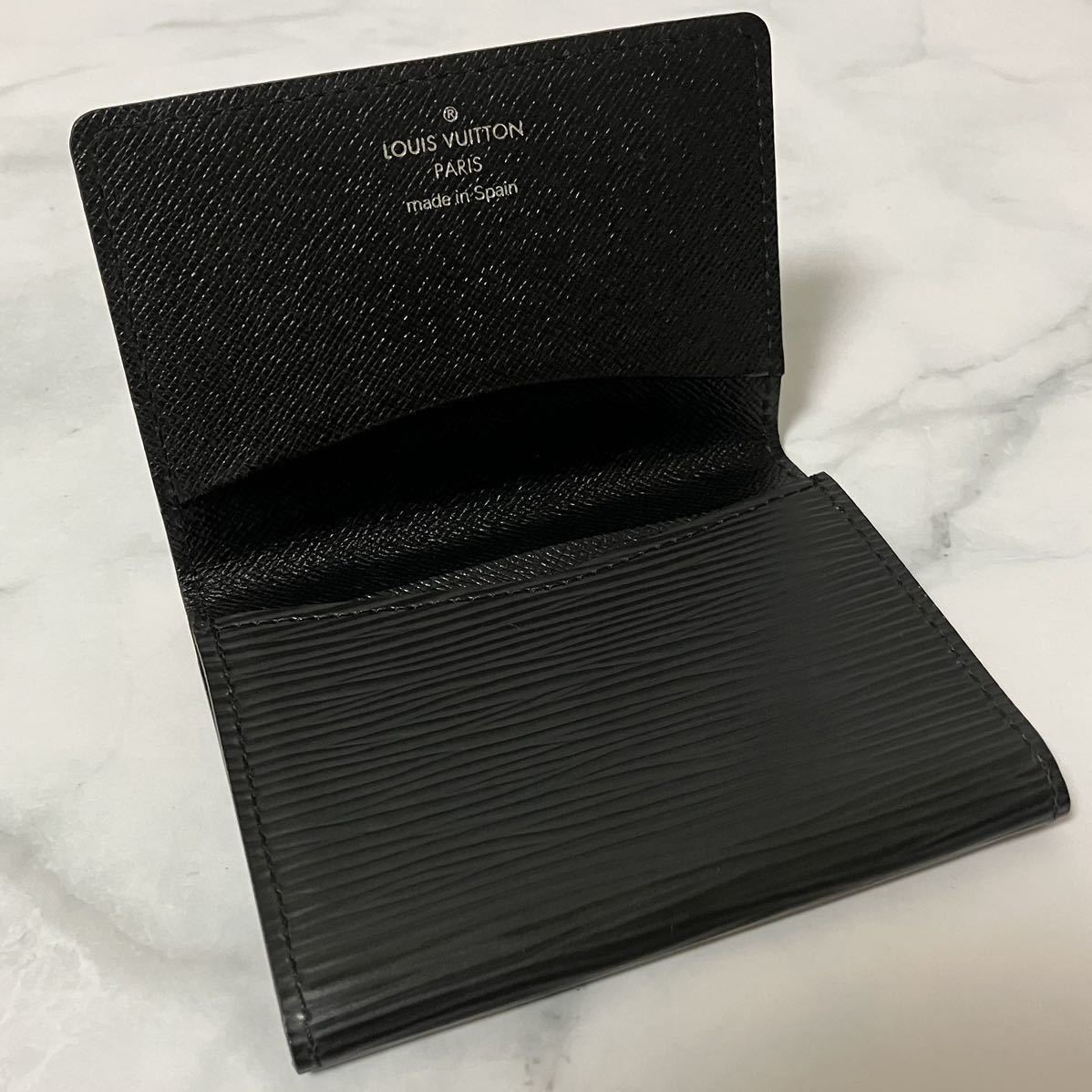 極美品 ルイヴィトン エピ アンヴェロップ カルト ドゥ ヴィジット ノワール 極美品 ルイヴィトン エピ アンヴェロップ カルト ドゥ ヴィジット ノワール