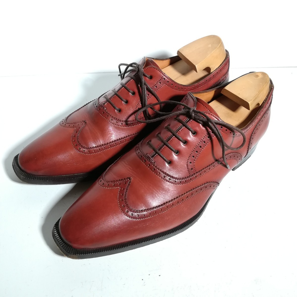 Santoni サントーニ◇24.5cm 5.5◇ITALY製◇ストレートチップ キャップ