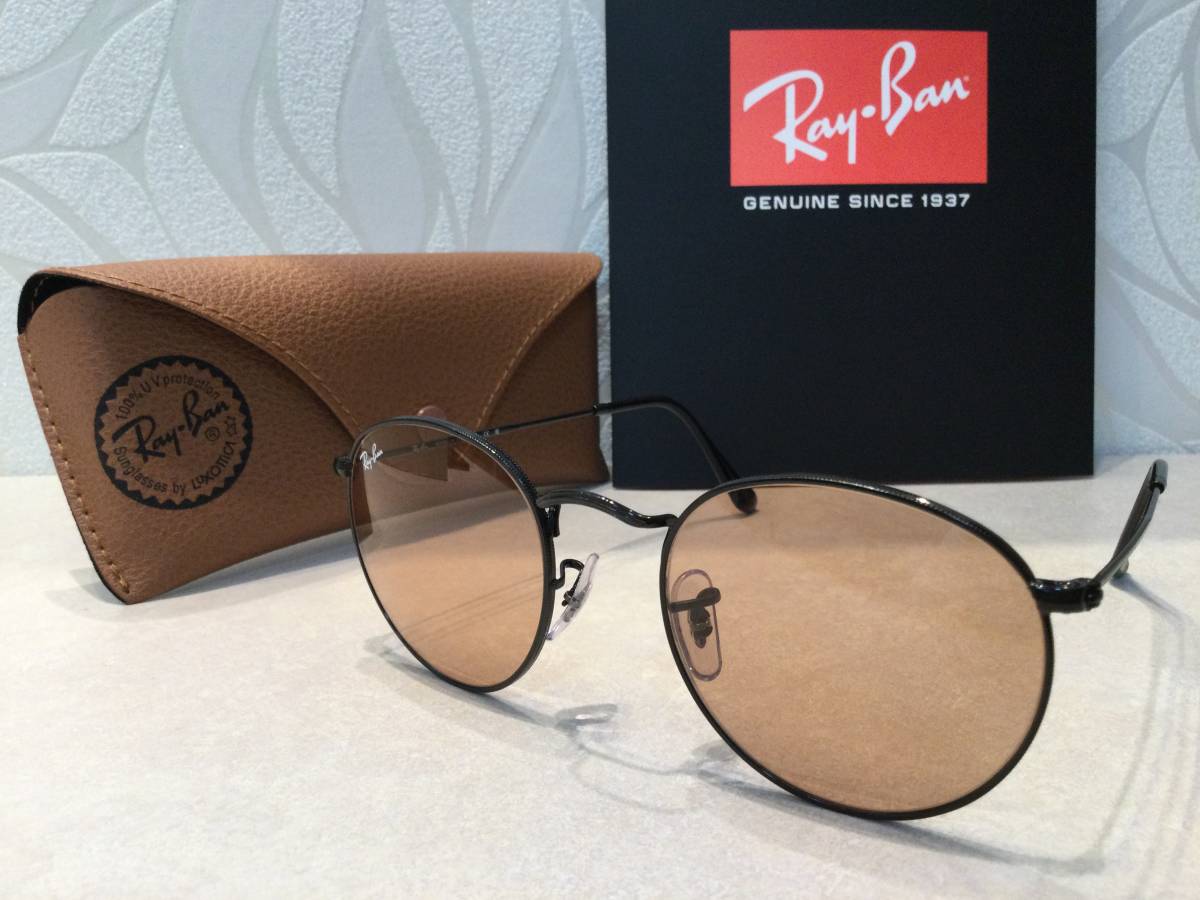 【新品】RayBan レイバン 木村拓哉さん着用 ROUND METAL RB3447 002/4B ライトブラウン　サングラス☆未使用