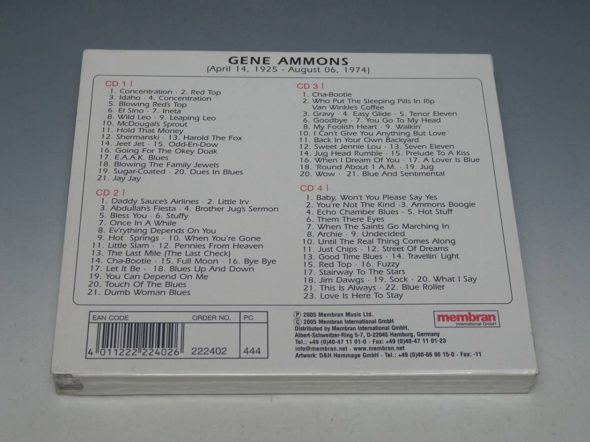未開封 GENE AMMONS ジーン・アモンズ QUADROMANIA 輸入盤 4枚組CD_画像2