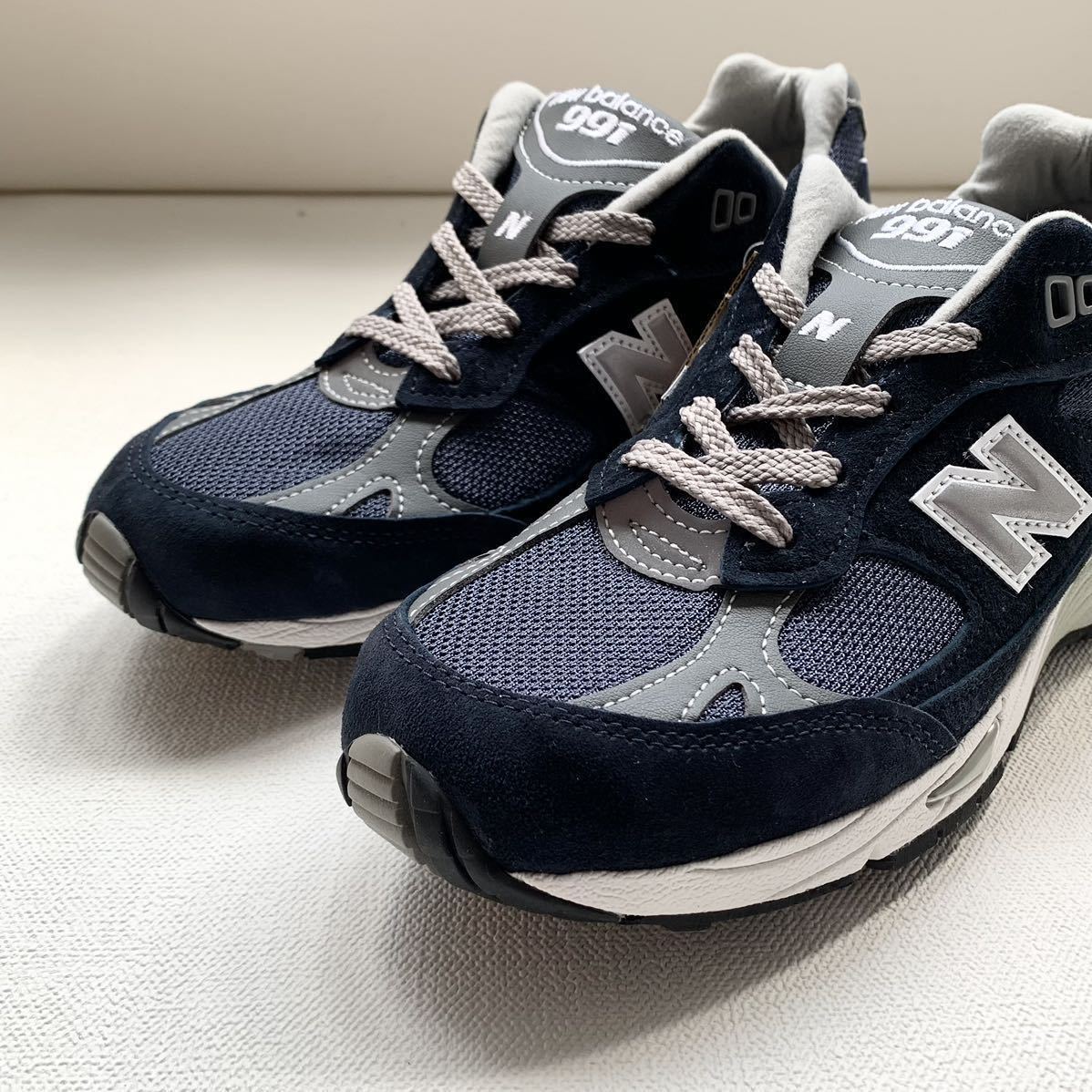 新品 英国製 ニューバランス New Balance W991 スニーカー 24.5㎝ レディース ネイビー made in UK 991 US7.5 navy W991NV 希少 送料無料_画像4