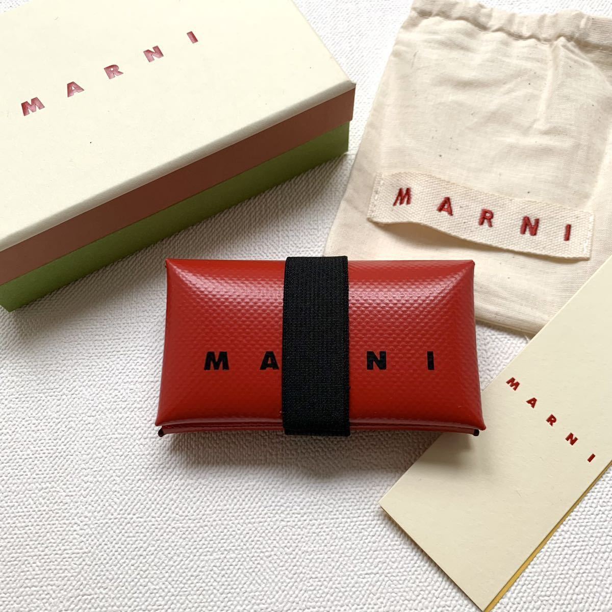 今季一番 三つ折り オリガミ ロゴ マルニ MARNI 2022SS 新品