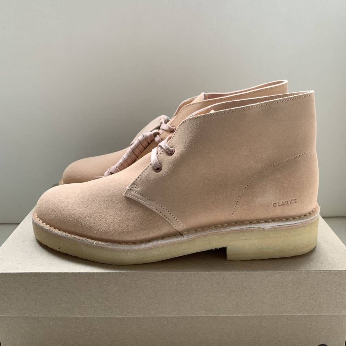 新品 Clarks ORIGINALS Desert Boot 221 クラークス オリジナルズ デザート ブーツ UK9.5 メンズ スエード Faded Peach 厚底 送料無料_画像2