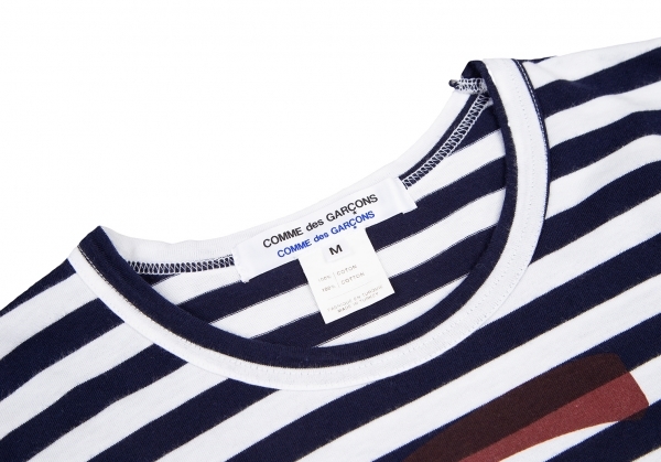  com com Comme des Garcons COMME des GARCONS CDG print border cut and sewn navy blue white other M [ lady's ]