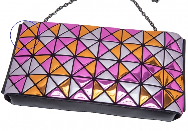 ba over o Issey Miyake BAO BAO ISSEY MIYAKE inset attaching metallic chain bag bronze purple [ lady's ]