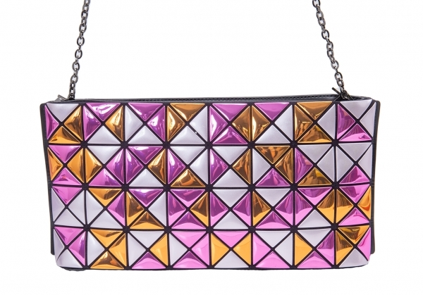 ba over o Issey Miyake BAO BAO ISSEY MIYAKE inset attaching metallic chain bag bronze purple [ lady's ]