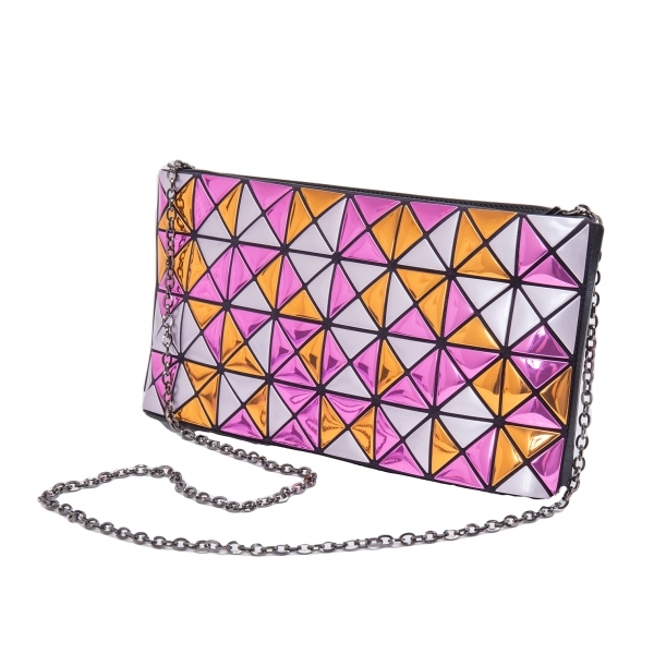 ba over o Issey Miyake BAO BAO ISSEY MIYAKE inset attaching metallic chain bag bronze purple [ lady's ]