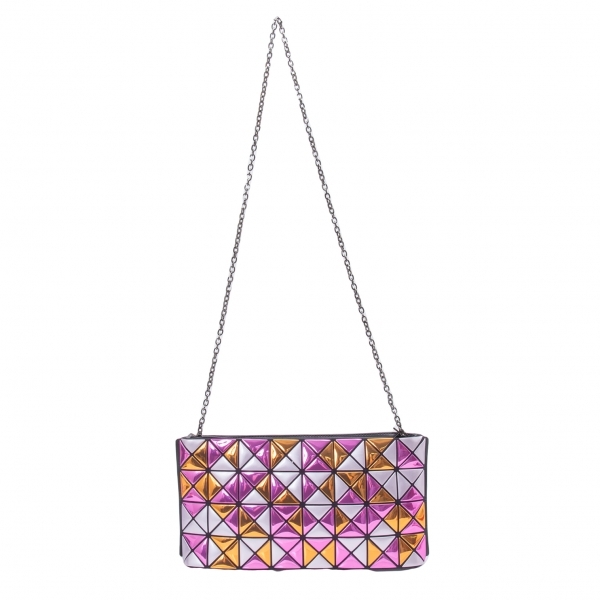 ba over o Issey Miyake BAO BAO ISSEY MIYAKE inset attaching metallic chain bag bronze purple [ lady's ]