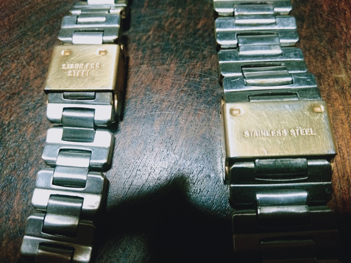 ★送料無料　クォーツ 腕時計 プランタジネット　腕時計　ペアウォッチ　2個セット　中古　PLANTA GENET ゴールド　電池切れ_画像5