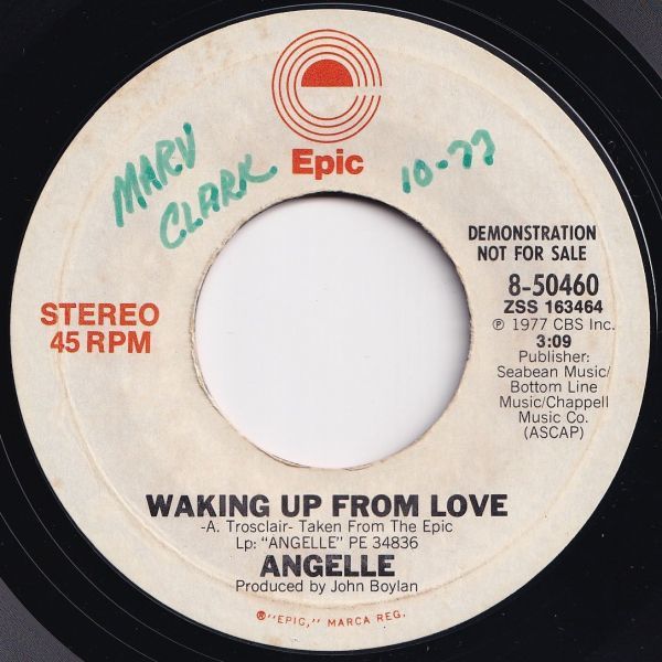 Angelle Waking Up From Love (Mono) / (Stereo) Epic US 8-50460 203304 SOUL ソウル レコード 7インチ 45_画像2