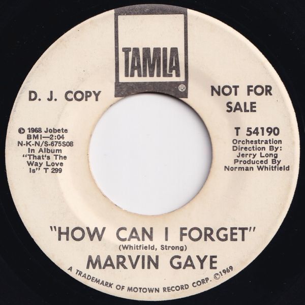 Marvin Gaye How Can I Forget / How Can I Forget Tamla US T 54190 203365 SOUL ソウル レコード 7インチ 45_画像2