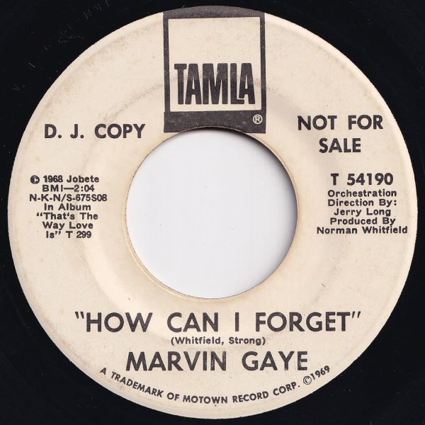 Marvin Gaye How Can I Forget / How Can I Forget Tamla US T 54190 203365 SOUL ソウル レコード 7インチ 45_画像1