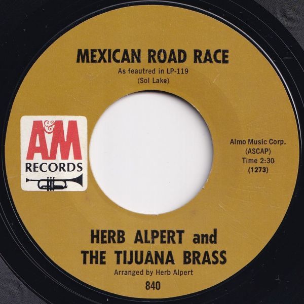 Herb Alpert Wade In The Water / Mexican Road Race A&M US 840 203444 JAZZ ジャズ レコード 7インチ 45_画像2