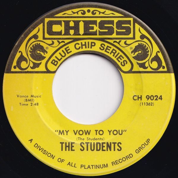 Students I'm So Young / My Vow To You Chess US CH 9024 203488 R&B R&R レコード 7インチ 45_画像2