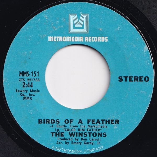 Winstons The Greatest Love / Birds Of A Feather Metromedia US MMS-151 203507 SOUL ソウル レコード 7インチ 45_画像2