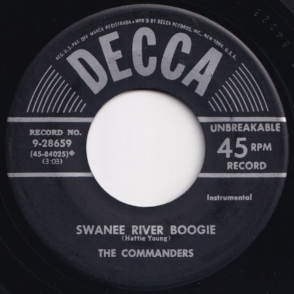 Commanders Honey In The Horn / Swanee River Boogie Decca US 9-28659 203542 JAZZ ジャズ レコード 7インチ 45_画像2