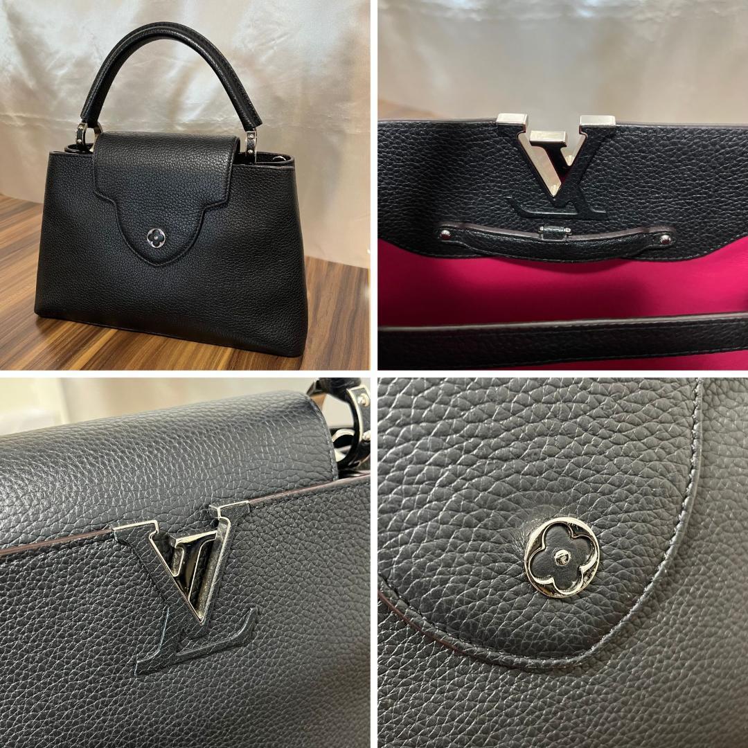 ★鑑定済み 極美品★LOUIS VUITTON ルイヴィトン バッグ カプシーヌPM ブラック M42242 エレガント