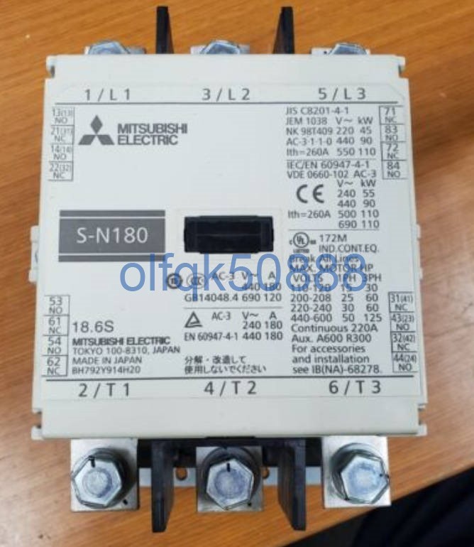 新品◇税込 東京発 代引可◇ MITSUBISHI/三菱電機 S-N180 AC220V 新品◇税込 東京発 代引可◇ MITSUBISHI/三菱電機 S-N180 AC220V