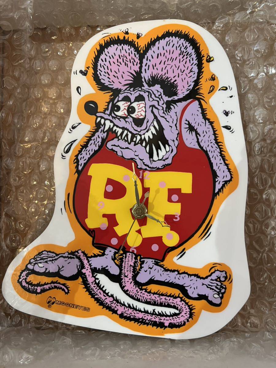  ultra rare!lato fins k wall clock RATFINK EDROTH MOONEYES Ed Roth moon I z