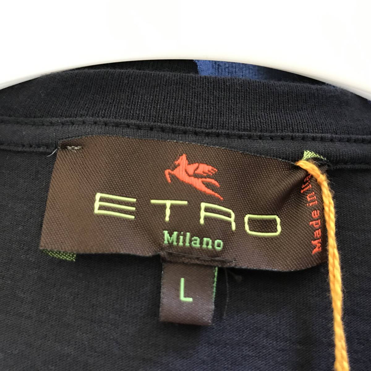 ETRO Milano エトロ イタリア製 正規品 新品タグ付き メンズ ドラゴン柄アップリケ 半袖Tシャツ size L_画像6