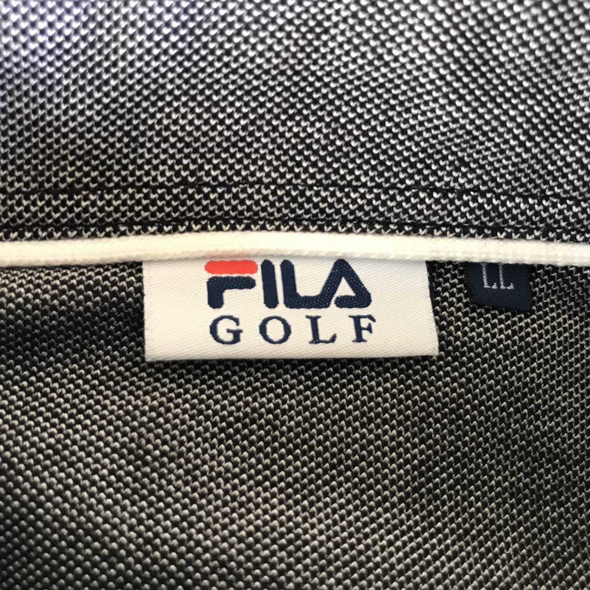 FILA GOLF フィラゴルフ メンズ 半袖B.D.ストレッチポロシャツ ロゴ刺繍入り 美品(ほぼ未着用) size LL_画像7