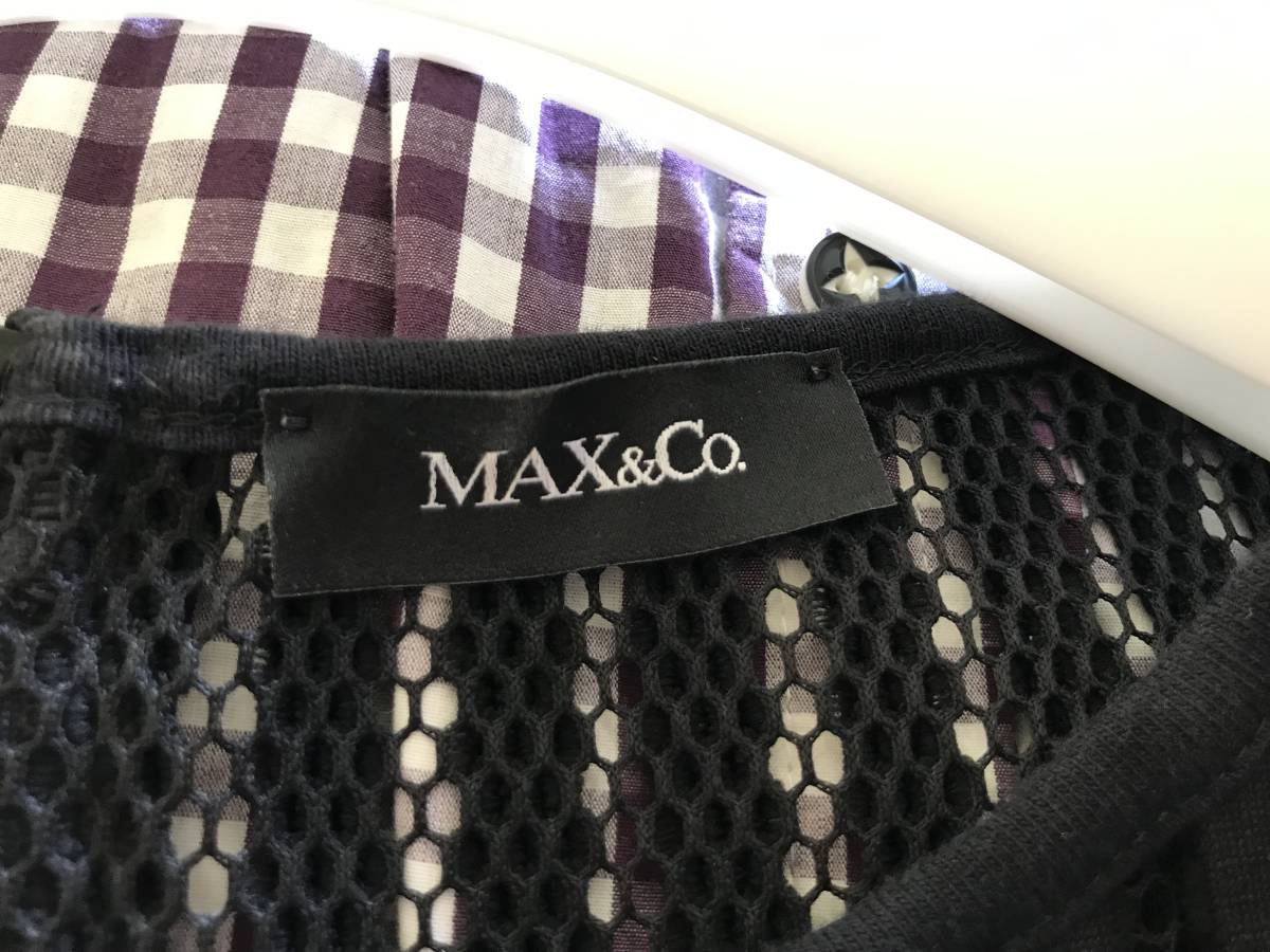 MAX＆Co マックス アンド コー 正規品 メッシュ切り替え ノースリーブワンピース 美品(ほぼ未着用) size L_画像6