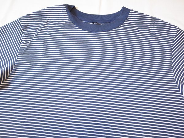 L uniqlo ユニクロ オーバーサイズボーダーTシャツ（5分袖） Ｔシャツ TEE T-shirt T-shirts シャツ border ボーダー NAVY ネイビー 紺_画像3