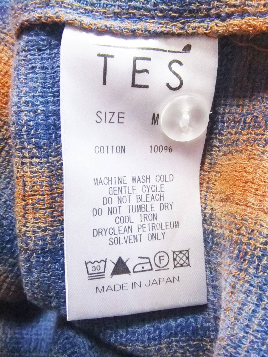 TES（エンドレスサマー）オンブレチェック オープンカラーシャツ/開襟シャツ Mの画像5