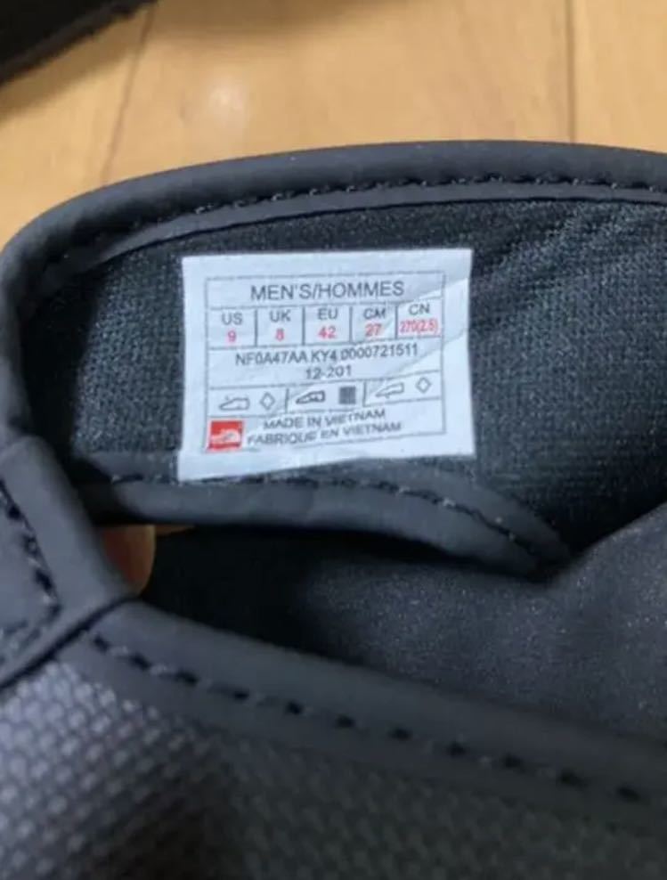 ノースフェイス サンダル ビーチサンダル us9(27㎝) 海外限定 日本未発売 THE NORTH FACE BLACK ビーサン 靴 履物 新品