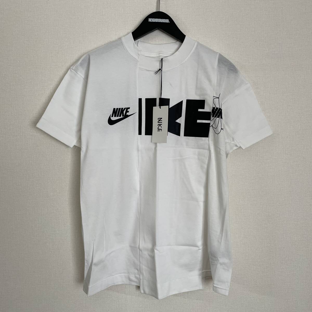 春夏新作 新品 Nike X Sacai ナイキ サカイ 19AW 再構築 Tシャツ S CD6311-100 ⑥ 女性用