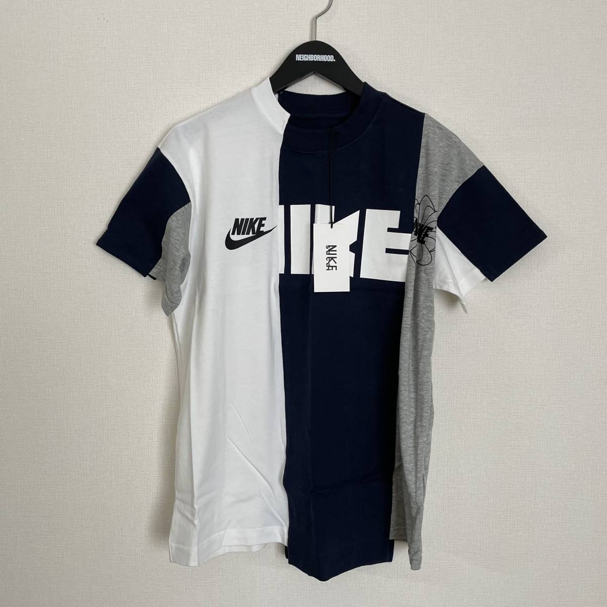 新品 Nike X Sacai ナイキ サカイ 19AW 再構築 Tシャツ XS CD6311-711 ④_画像1