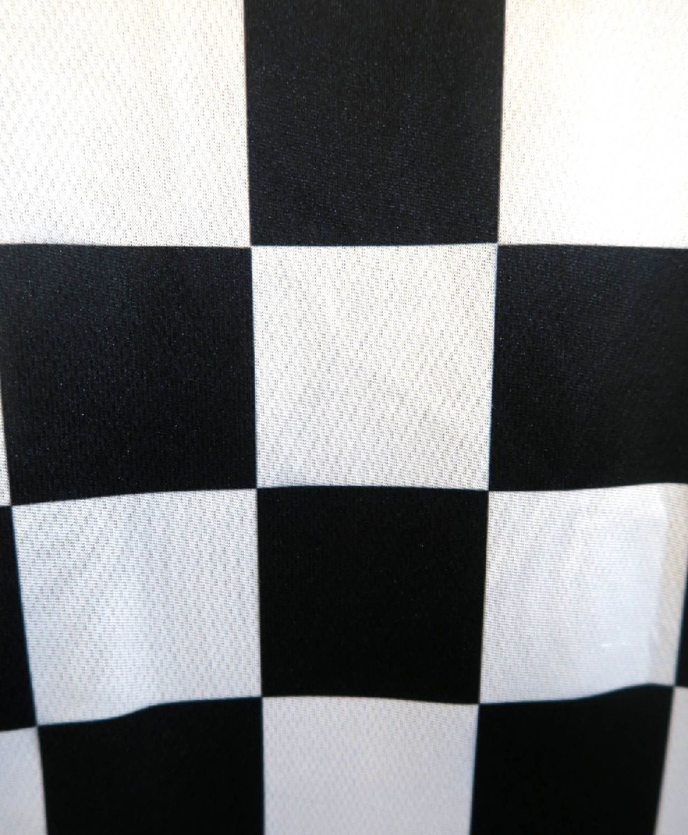 新品 3XLサイズ チェッカーフラッグ Tシャツ 540 白×黒 市松模様 ホワイト ブラック F1 パイロット ポールポジション ロック モード_画像7