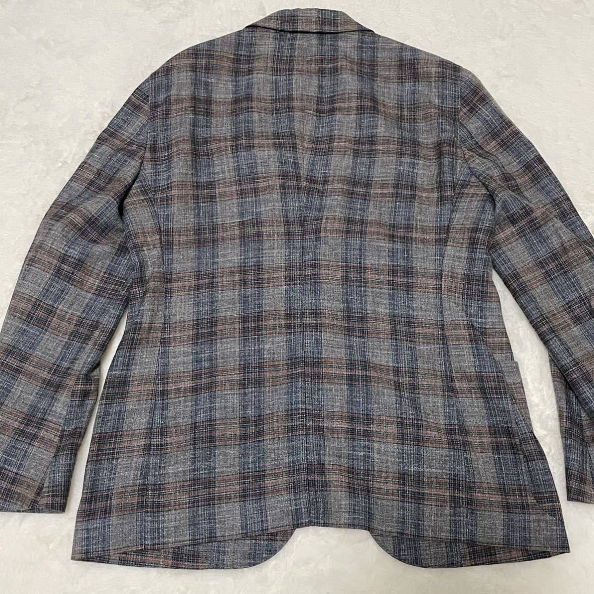 美品 ジョルジオアルマーニ【最高級黒タグ】GIORGIO ARMANI ウール 麻