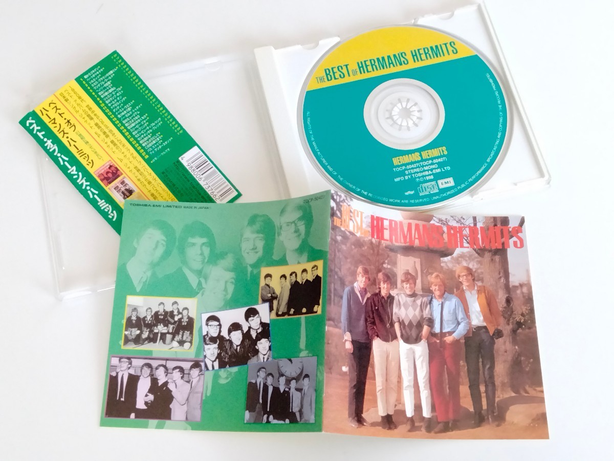 The Best Of Herman's Hermits 日本盤CD 東芝EMI TOCP50427 98年発売,世界初CD化Bus Stop収録,貴重ジャケット写真カラー掲載ブックレット_画像3