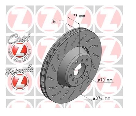 BMW E60 E61 M5 front disk rotor brake rotor 374x36mm left right set 34112282805 34112282806 new goods 