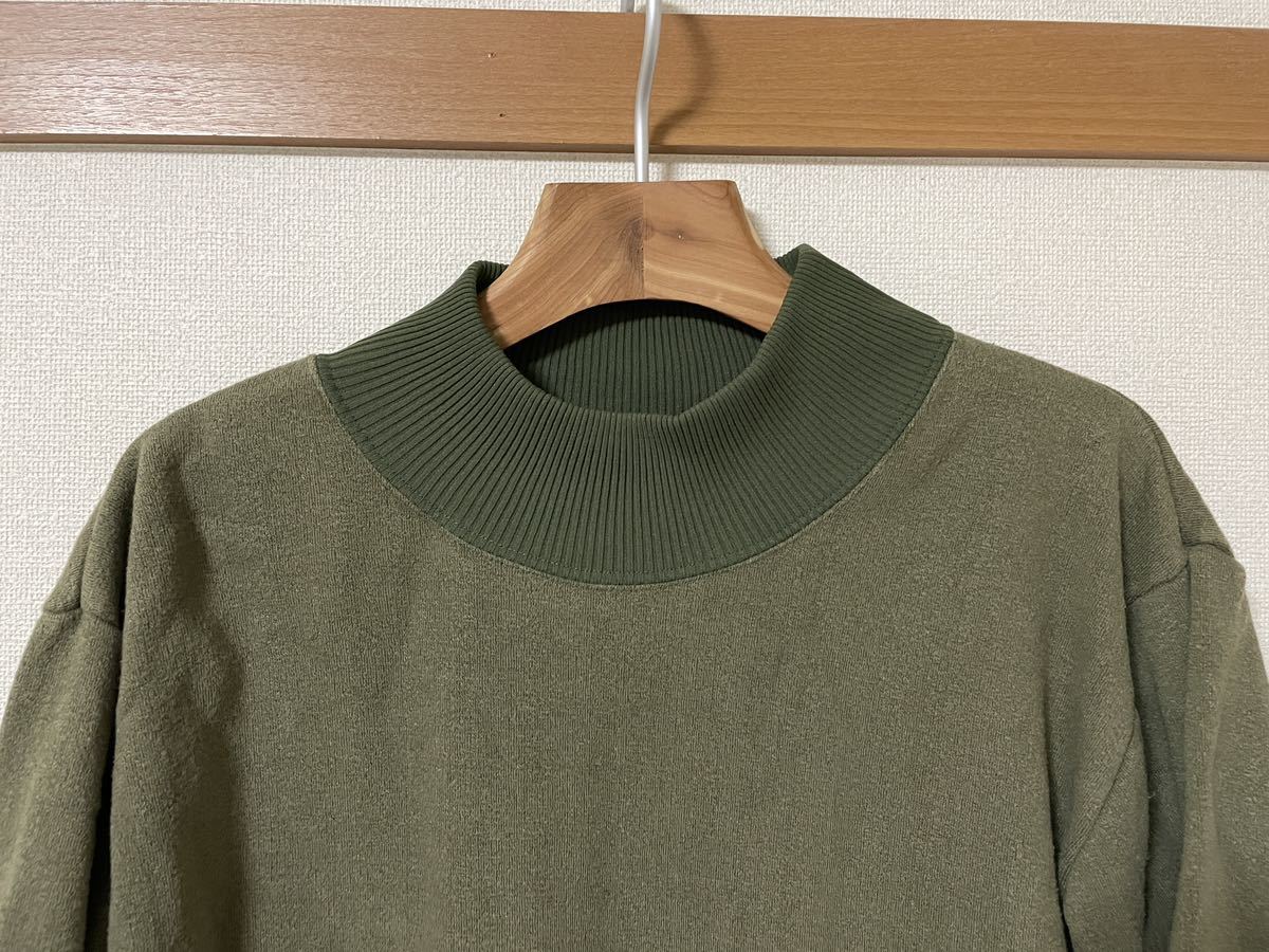 ハンガリー軍モックネックスウェット カーキグリーン size48 ミリタリー ヴィンテージ_画像2